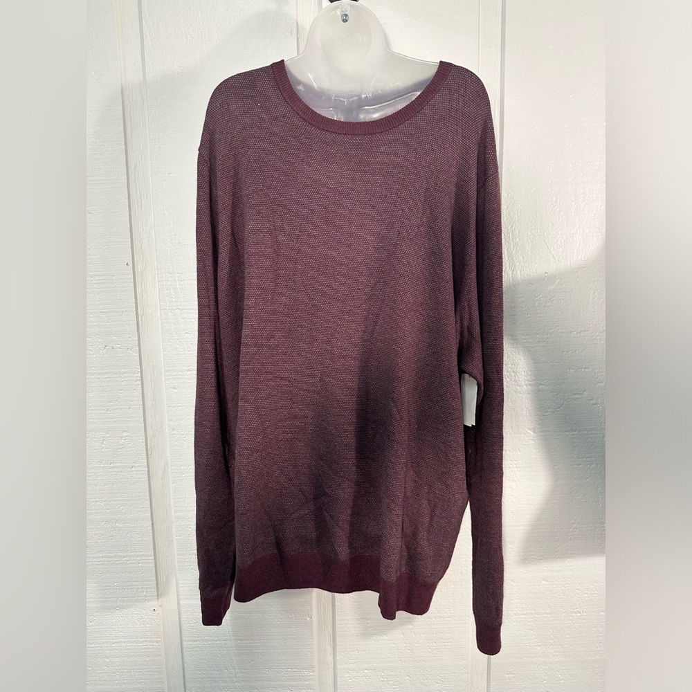 Nordstrom Men’s Maroon Long Sleeve Crew Neck Sweater Size 3XL NWOT
